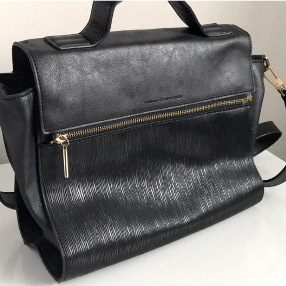 French Connection Celestial Satchel Black NEW
